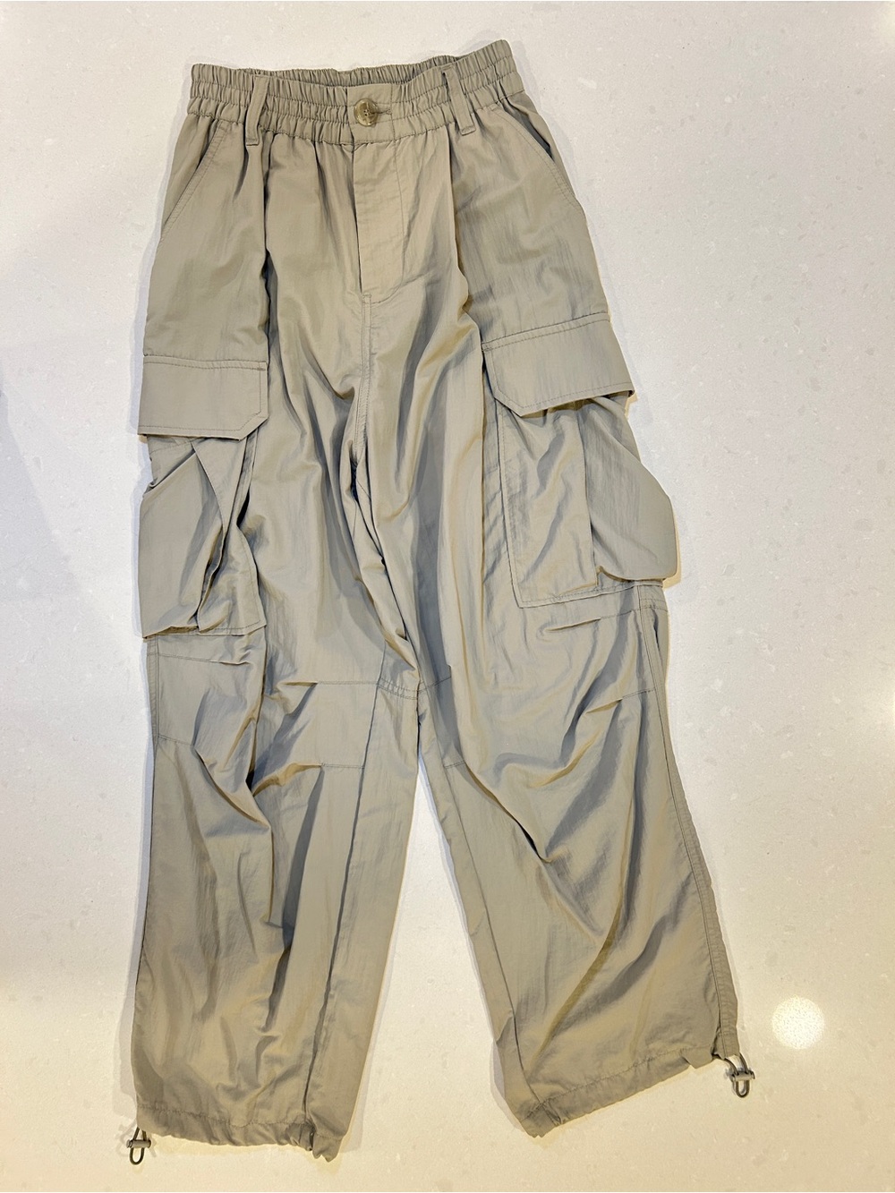 Zara Green Cargo-Style Pants